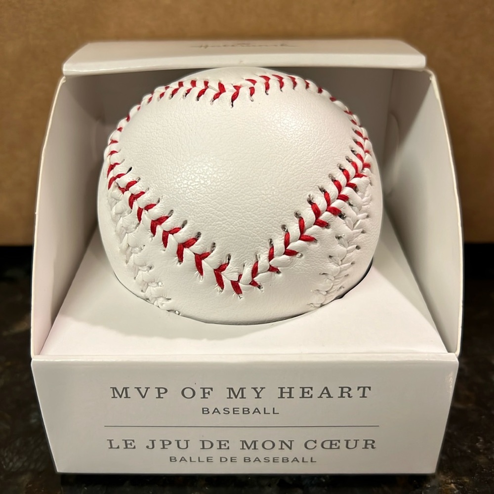 Hallmark MVP OF MY HEART snitched baseball
